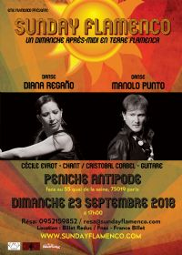 spectacle Sunday Flamenco. Le dimanche 23 septembre 2018 à Paris19. Paris.  17H00
